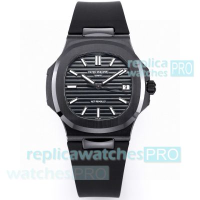 Swiss Replica AET REMOULD Patek Philippe Nautilus 5711 Black Ceramic Automatic Watch 